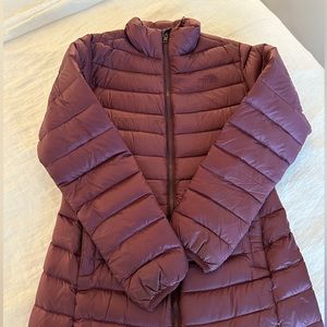 Purple North Face Mid-Length Puffer